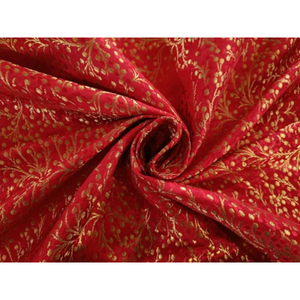 Floral Print Thick Turkey Crystal White Polyester <b>Organza</b> Wedding Dress <b>Silk</b> Brocade Embroidered Fabric - Product Image 2