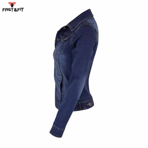 แจ็กเก็ตยีนส์สำหรับผู้หญิงแจ็กเก็ตฤดูหนาวผ้ายีนส์โลโก้ออกแบบได้ตามต้องการ - Product Image 5