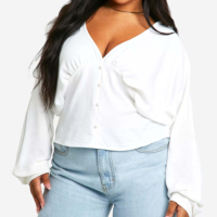Blusas de Talla Grande para Mujer, Nueva Colección Primavera, Transpirables, 180g, Tejido de Algodón, Estampado por Transferencia de Calor, Cuello Redondo, Manga Corta