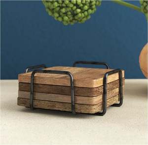 Sous-verre en métal en bois noir Unique, vente en gros, hôtel, chambre, restaurant, bureau, nouvelle collection, sous-verres, vente chaude, fabriqué en inde - Product Image 6