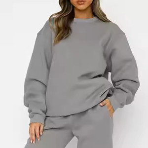 Haute qualité solide couleur personnalisée à manches longues sweats à capuche femmes surdimensionné confortable deux tons marque privée à capuche pour les filles - Product Image 1