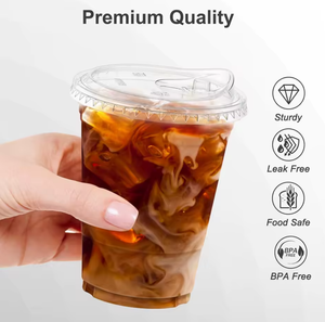 Venta al por Mayor: Más de 100 Vasos de Plástico Transparente con Tapas de Clip, Duraderos, Aptos para Alimentos, Aptos para Lavavajillas, con Diseño de Frutas, Vasos Desechables para Bebidas Frías - Product Image 3