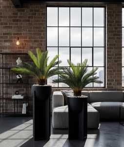 3.5 chân nhân tạo cycas revoluta thực vật | Faux Sago <span class=keywords><strong>Palm</strong></span> trong planter | thực tế trong nhà cây nhiệt đới trong nhà cây trang trí - Product Image 2