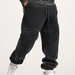 Pantalones de Moda con Lavado Ácido para Hombre, Cintura Media, Corte Holgado, Estilo Casual, 100% Algodón, Cómodos, Estilo Urbano - Product Image 3