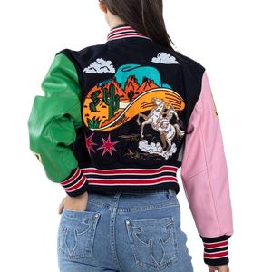 Vestes universitaires classiques pour hommes FAST RICH Streetwear Patchwork Logo brodé Vestes de baseball en laine coupe-vent LOW MOQ - Product Image 3