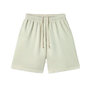 Nouveautés Unisexe 100% Coton Polaire Couleur Unie Été Court Athlétique Sportswear Formation Entraînement Unisexe Court - Product Image 2