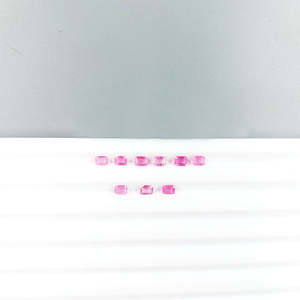 Saphirs roses naturels du Mozambique, pierres précieuses en vrac, formes octogonales calibrées 3x4mm et ovales facettées 4x5mm - Product Image 2