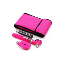 High Quality Portable Pocket Size Medical Ear Examination Otoscope ENT Diagnostic Set Fiber Optic Otoscope With Colors Pouch