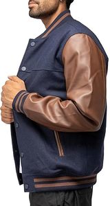 Blouson universitaire pour homme, bombardier de baseball Letterman Vestes décontractées pour homme - Product Image 6