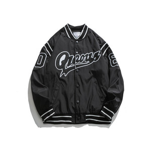 Chaquetas de hombre LACIBLE Hip Hop Streetwear chaqueta de béisbol con bordado de letras 2021 otoño bombardero Varsity abrigo Harajuku personalizado - Product Image 1