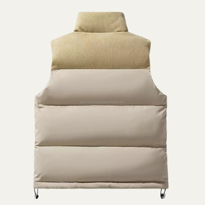 เสื้อกั๊กพัฟเฟอร์ผู้ชายสไตล์สตรีทแฟชั่น แบบสองด้าน กันลม ไม่มีแขน เสื้อกันหนาวสำหรับฤดูหนาว ซิป OEM รับผลิตตามสั่ง - Product Image 3