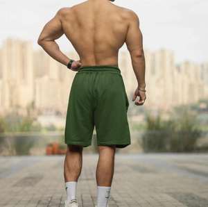 Men's Trendy Solid Pattern Casual Summer Shorts Quick Dry Breathable High Waist Five-Minute Pants Mid Waist Woven Plain Dyed - Product Image 4