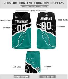 Conjunto de uniforme de baloncesto con logotipo personalizado, camisetas transpirables de alta calidad con nombre y número para deportes - Product Image 2