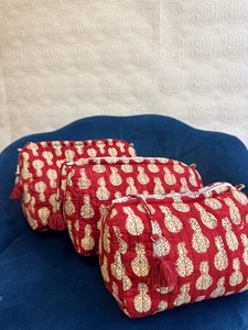 Estuche de Maquillaje Acolchado de Algodón Estilo Vintage con Cierre de Cremallera, Diseño de Piña, Ecológico, Resistente al Agua, para Viaje, Tamaño Pequeño, Mediano y Grande - Product Image 5