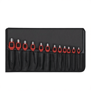 Henkel PAFFRATH 14-Piece Hole <b>Punch</b> <b>Set</b> DIN 7200-A in Roll-Up Case - Product Image 3