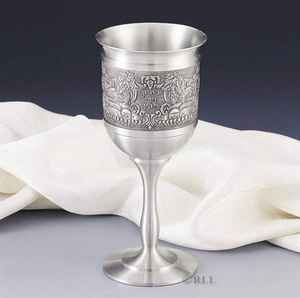 Judica - Juego de Copas Kiddush Hechas a Mano para Shabat, Acero Inoxidable, Dos Tonos, Dorado y Plateado, Copa para Vino con Posavasos, Libre de BPA, a Prueba de Fugas, 5.5 oz - Product Image 6