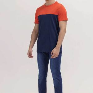 Camiseta de hombre 100% algodón logotipo personalizado diseño calidad Rib cuello redondo Streetwear camiseta estampada para hombre - Product Image 4