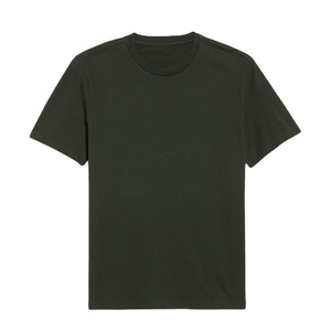T-shirt à manches courtes à col rond en coton 100% de style décontracté avec logo personnalisé, coupe classique, qualité classique, pour l'impression - Product Image 1