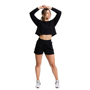 Europe et États-Unis vêtements de sport nouveau costume de yoga chandail short course sport fitness pull ample short ensemble deux pièces - Product Image 6