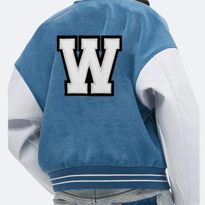 OEM Veste universitaire zippée légère et personnalisée de qualité supérieure, solide, de haute qualité, coupe-vent, à la mode pour hommes Veste universitaire d'hiver pour hommes - Product Image 2