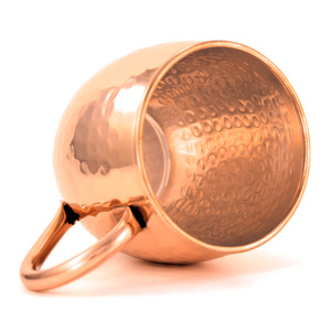 Handmade <b>Copper</b> Moscow Mule Mug Brass <b>Handle</b> Barrel Design Restaurant Bar Glasses Hammered Wine Drinkware Manufactured India - Product Image 4