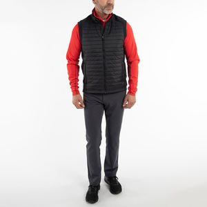Gilet hybride léger de style formel d'hiver pour hommes pour la randonnée en plein air fermeture à glissière col en V épissage couleurs séchage rapide - Product Image 3
