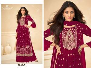 ผลิตภัณฑ์ยอดนิยมของชุดสตรีพื้นเมืองปี2022ชุดผ้าไหมเทียม Plazzo สำหรับสาวน่ารักๆจากตลาดอินเดีย - Product Image 2