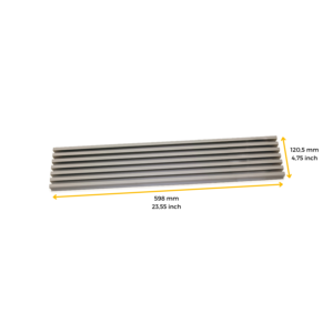Emuca 600mm modulo griglia di ventilazione del forno plastica e alluminio con parti del forno in acciaio inossidabile anodizzato - Product Image 5