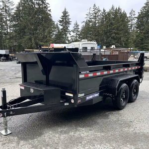 Semi-remorque d'occasion pour ferme Tracteur Remorque 4 'High Side 6X12 Remorque agricole avec moteur à engrenages Essieu et pneu Nouvelle ferme à vendre - Product Image 4