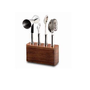 Juego de Herramientas para Bar de Cócteles de Diseño Moderno con Soporte de Madera, Juego de Herramientas para Vino de Acero Inoxidable de Tamaño Personalizado con Soporte para Bar de Hotel - Product Image 1