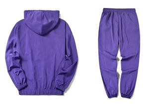 Vente en gros d'ensemble veste et pantalon coupe-vent personnalisé pour hommes confortable tissu respirant imprimé OEM usine entraînement de gymnastique quotidien - Product Image 2