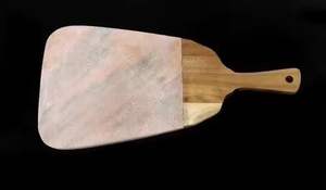 Madera de acacia de estilo moderno con tabla de cortar/cortar de mármol para frutas, verduras, uso en la cocina, superventas, hecha a mano - Product Image 2