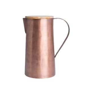 Jarra de cobre de almacenamiento de agua potable para el hogar 100% respetuoso con el medio ambiente bueno para la salud jarra de agua de Metal y olla de la India - Product Image 1