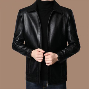 Chaqueta de cuero para hombre de alta calidad 2025, ropa de calle informal, chaqueta de cuero para hombre, chaqueta de cuero transpirable a prueba de viento para hombre - Product Image 3