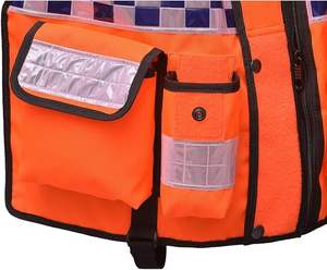 Chaleco de Seguridad Unisex de Poliéster de Alta Calidad Personalizado OEM para Personal de Construcción, con Múltiples Bolsillos y Ribete Reflectante para Uso de Guardias - Product Image 5