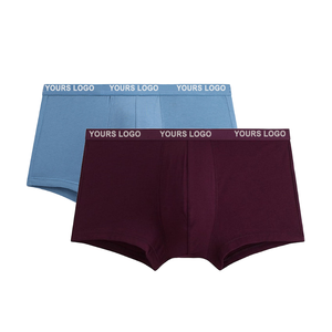 Anti-Bacterial <b>Men</b> <b>Boxer</b> <b>Shorts</b> Good Absorbency Man Briefs 95%Cotton 5% Spandex Customized Logo Underwear <b>Men</b> Low-Rise Supplier - Product Image 1