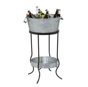 Cubo de hielo de metal de calidad superior de acero inoxidable con mango, elegante, duradero y perfecto para fiestas y uso en el bar del hogar - Product Image 6