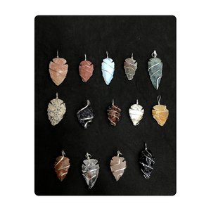 Nouveau Design Agate Arrowhead Wire wrapped pendentif Handmade Natural Gemstone Jewelry Pendant Exportateur - Product Image 1