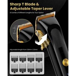 Set Profesional de Cortadora de Pelo Inalámbrica Recargable con Pantalla LED, Batería con Indicador de Nivel y Manual en Francés, para Uso Doméstico, Ideal para Regalo - Product Image 6