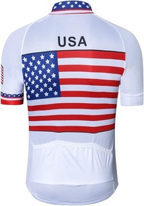 Jersey de manga larga para montar en bicicleta de invierno con bandera de EE. UU. de material duradero para hombre, ropa ligera para ciclismo de Power Hint - Product Image 6