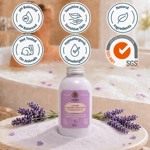 Poudre de Lait de Bain à la Lavande avec Huile de Pépins de Raisin Hydratante Style Cléopâtre Bain de Spa 250g - Product Image 2