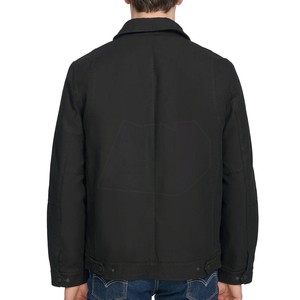 Veste en toile classique décontractée pour homme, avec fermeture éclair sur le devant, écologique, respirante, construction durable, coupe décontractée, idéale pour le travail et la ville - Product Image 4