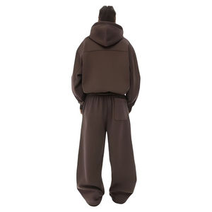 ชุดวอร์มสำหรับผู้ชายชุดวิ่งออกกำลังกายผ้าคอตตอนโพลีเอสเตอร์แบบเรียบระบายอากาศได้โลโก้ออกแบบได้ตามต้องการ - Product Image 5