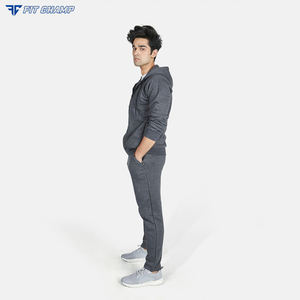 ชุดวอร์มผู้ชายฤดูหนาวที่กําหนดเองฉลากส่วนตัว Jogger ชุดวอร์มผู้ชายขนแกะพร้อมฮู้ด - Product Image 3