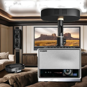 Support de projecteur universel rotatif <span class=keywords><strong>Cine</strong></span>, support de plafond en acier, adaptateur robuste avec longueur réglable, capacité de charge de 15 cm, 15 kg - Product Image 4