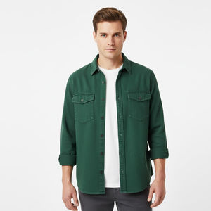 Camisa de Mezclilla 100% Algodón Suave para Hombre, Estilo Informal, Lavada a Mano, Corte Clásico, Antiarrugas, Ecológica - Product Image 2