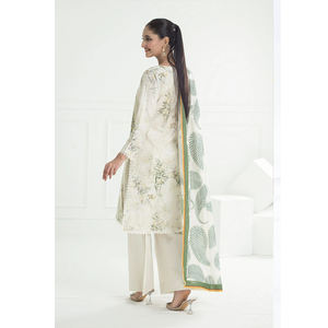 Haute qualité femmes vêtements de fête en plein air longue robe de pelouse brodée 3 pièces tenue décontractée costume pour dames Salwar Kameez - Product Image 2