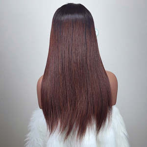 PELUCA RECTA DE HUESO CON CIERRE 5X5 22 PULGADAS COLOR OMBRE 100% CABELLO HUMANO VIETNAMÉS CRUDO - Product Image 4