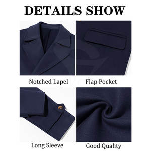 Gabardina Clásica de Manga Larga, Diseño Limpio, Ajuste Cómodo para Uso Diario y Profesional - Product Image 5