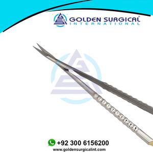 Castroviejo 18cm Micro Tijeras TC Instrumento ocular oftálmico curvo Manual Herramientas de Cirugía de acero inoxidable - Product Image 3